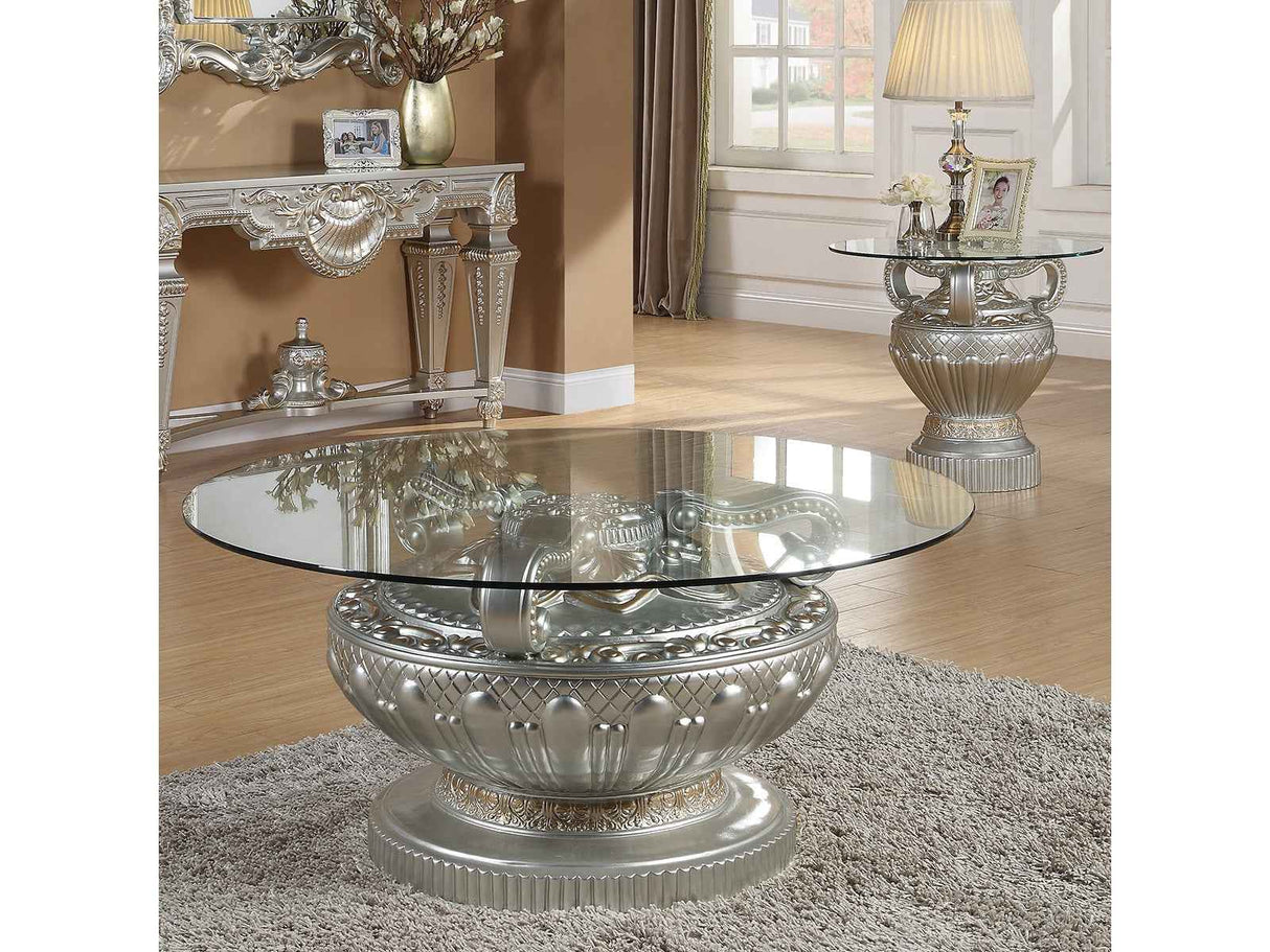 HD-8908S Silver 3-Piece Coffee Table Set by Homey Design at Eve Furniture