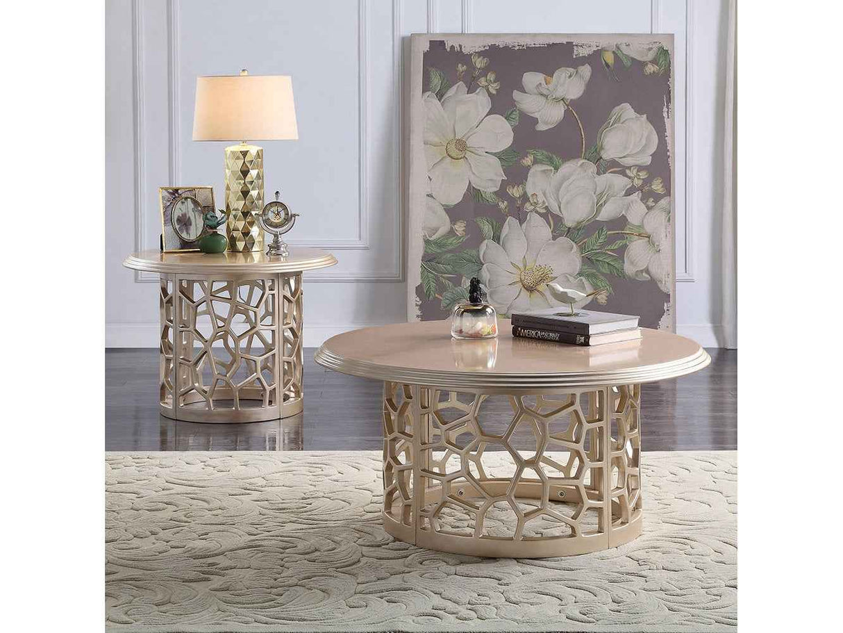 HD-8913CHAM Champagne 3-Piece Coffee Table Set by Homey Design at Eve Furniture