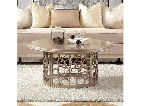 HD-8913CHAM Champagne Coffee Table by Homey Design at Eve Furniture