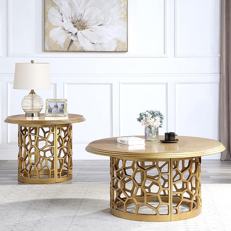 HD-8913G Gold Coffee Table by Homey Design at Eve Furniture