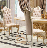HD-903 Cream/Gold 7-Piece Dining Room Set by Homey Design at Eve Furniture