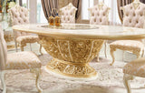 HD-903 Cream/Gold Dining Table by Homey Design at Eve Furniture