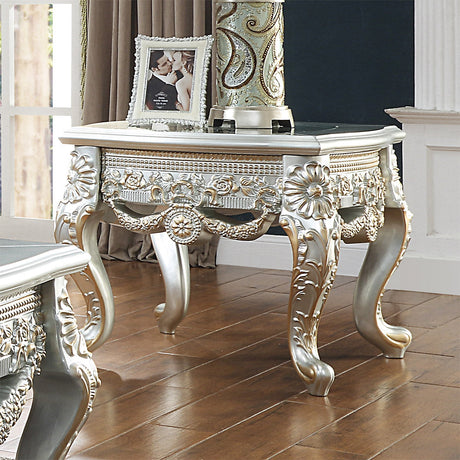 HD-905 Belle Silver/Gold Highlight Side End Table by Homey Design at Eve Furniture