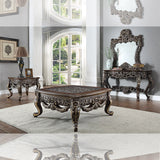 HD-905 Cherry/Metallic Antique Gold Highlights Coffee End Table by Homey Design at Eve Furniture
