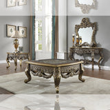 HD-905 Perfect Brown/Metallic Antique Gold Br End Table by Homey Design at Eve Furniture