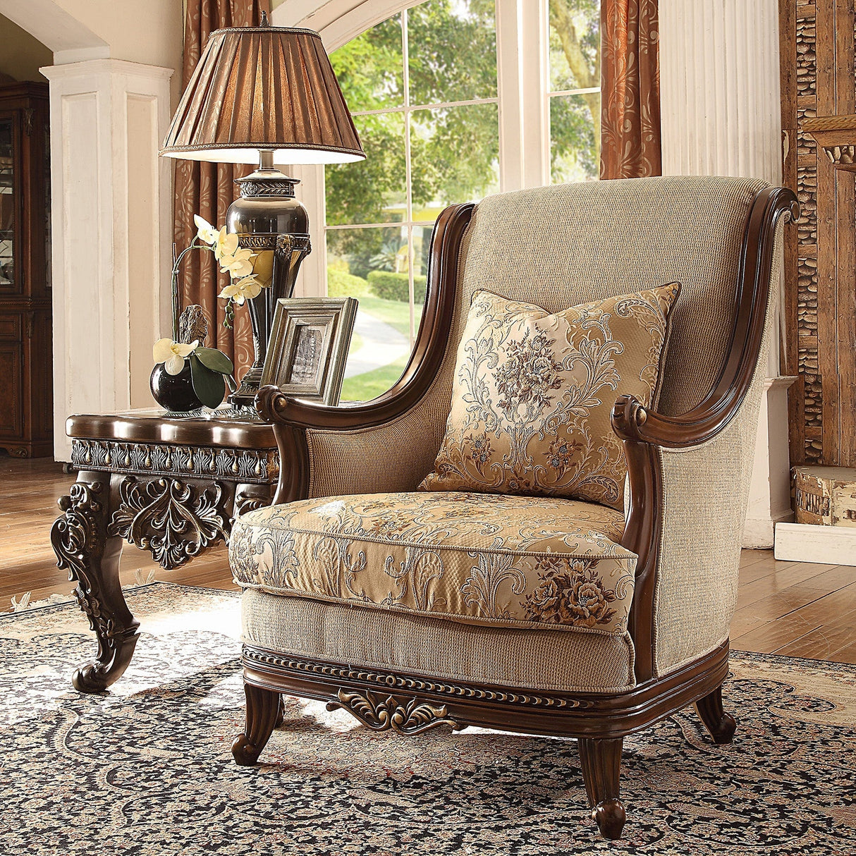 HD-92 Extra Dark Walnut Chair by Homey Design at Eve Furniture