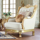 HD-93630 Metallic Antique Gold 3-Piece Living Room Set