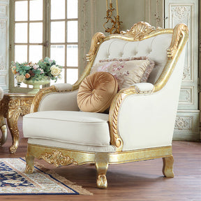 HD-93630 Metallic Antique Gold Chair by Homey Design at Eve Furniture
