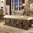 HD-BEN8018 Antique Gold/Perfect Brown Bench by Homey Design at Eve Furniture