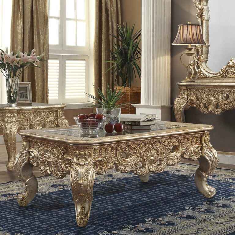 HD-C998G Gold/Rust Highlights Coffee Table by Homey Design at Eve Furniture