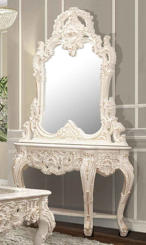 HD-CON998I Ivory/Gold Highlights Console Table by Homey Design at Eve Furniture