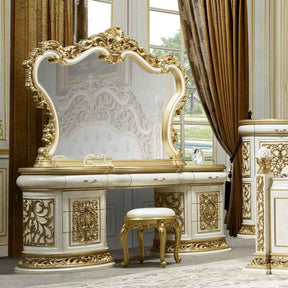 HD-DR903 Ivory/Gold Highlights Dresser by Homey Design at Eve Furniture