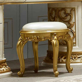HD-ST903 Ivory/Gold Highlights Stool by Homey Design at Eve Furniture
