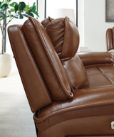 Healy Pier Chocolate Power Reclining Sofa by Ashley at Eve Furniture