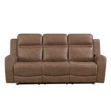 Hearth Brown 3-Piece Reclining Living Room Set by Homelegance at Eve Furniture
