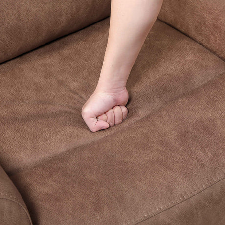 Hearth Brown Double Reclining Loveseat with Center Console by Homelegance at Eve Furniture