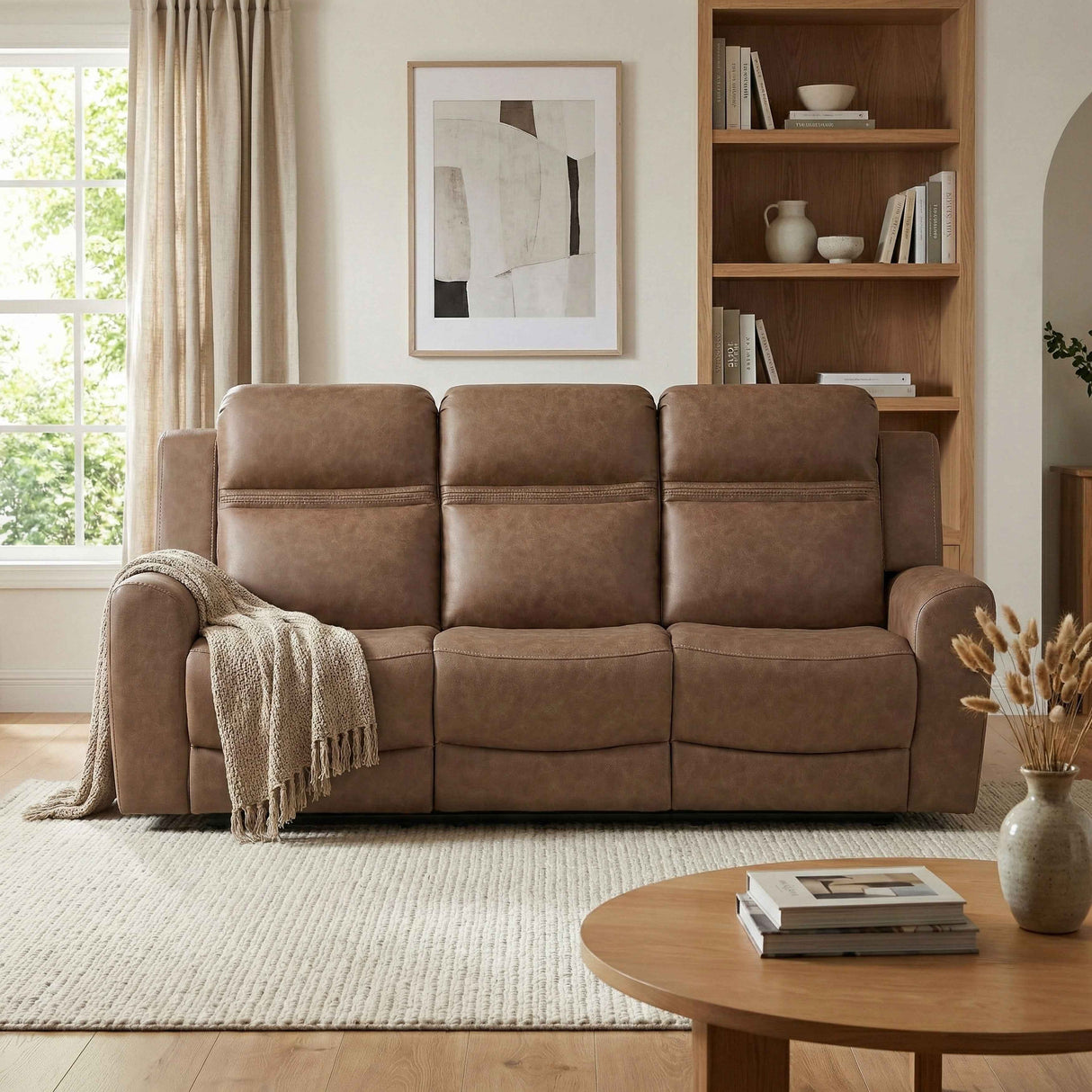 Hearth Brown Double Reclining Sofa by Homelegance at Eve Furniture