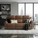 Hearth Brown Double Reclining Sofa by Homelegance at Eve Furniture