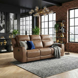 Hearth Brown Double Reclining Sofa by Homelegance at Eve Furniture