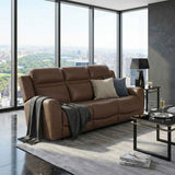 Hearth Brown Double Reclining Sofa by Homelegance at Eve Furniture