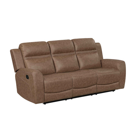 Hearth Brown Double Reclining Sofa by Homelegance at Eve Furniture