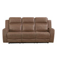 Hearth Brown Double Reclining Sofa by Homelegance at Eve Furniture