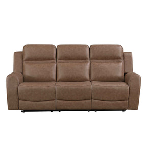 Hearth Brown Double Reclining Sofa by Homelegance at Eve Furniture