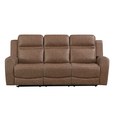 Hearth Brown Double Reclining Sofa by Homelegance at Eve Furniture