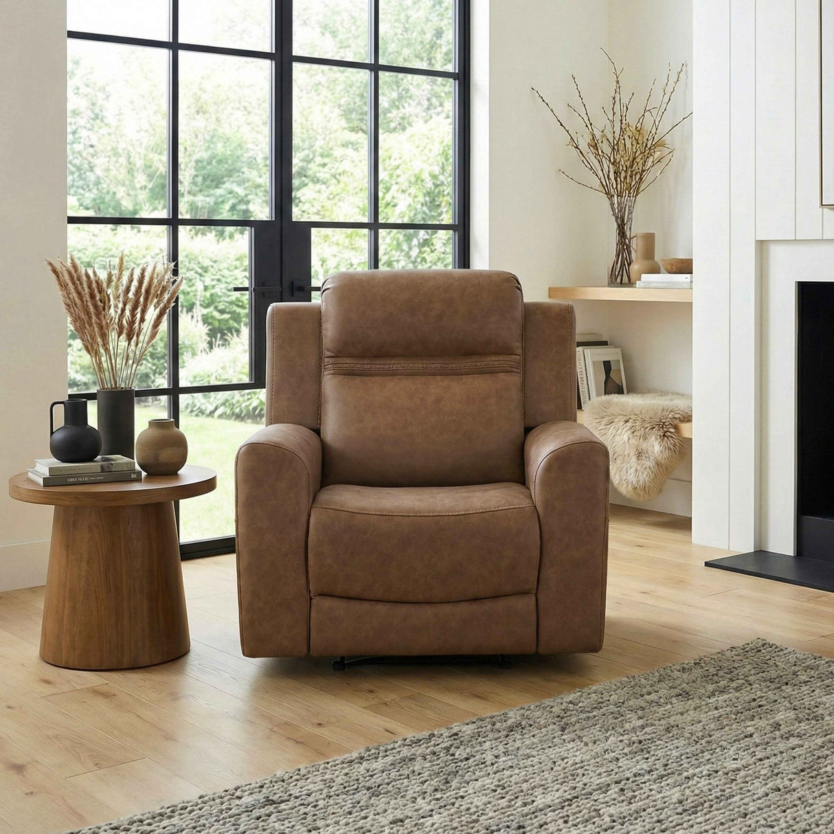 Hearth Brown Reclining Chair by Homelegance at Eve Furniture