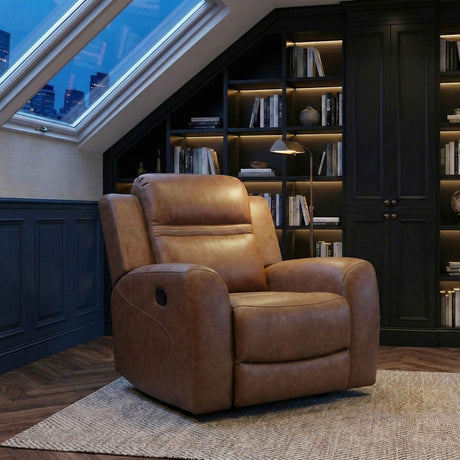 Hearth Brown Reclining Chair by Homelegance at Eve Furniture
