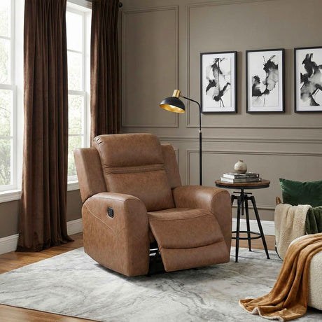 Hearth Brown Reclining Chair by Homelegance at Eve Furniture