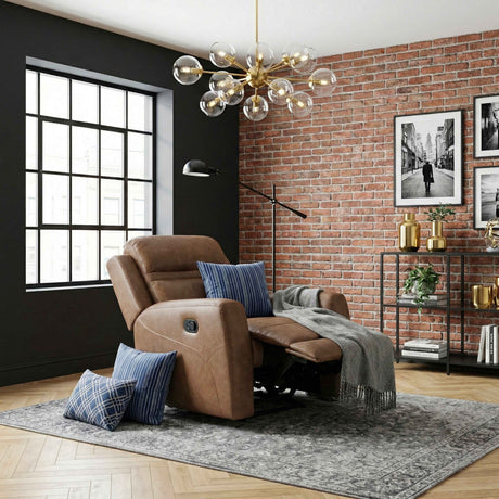 Hearth Brown Reclining Chair by Homelegance at Eve Furniture