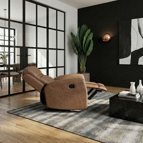 Hearth Brown Reclining Chair by Homelegance at Eve Furniture