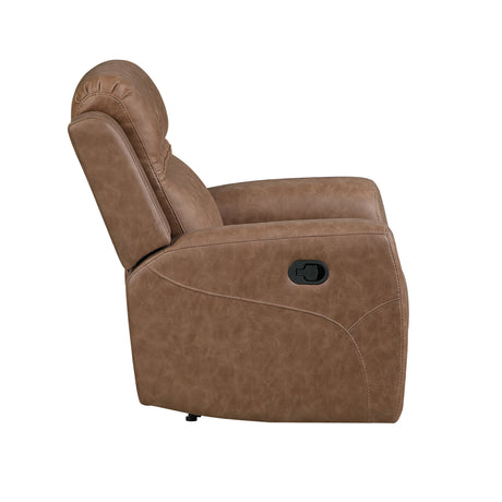 Hearth Brown Reclining Chair by Homelegance at Eve Furniture