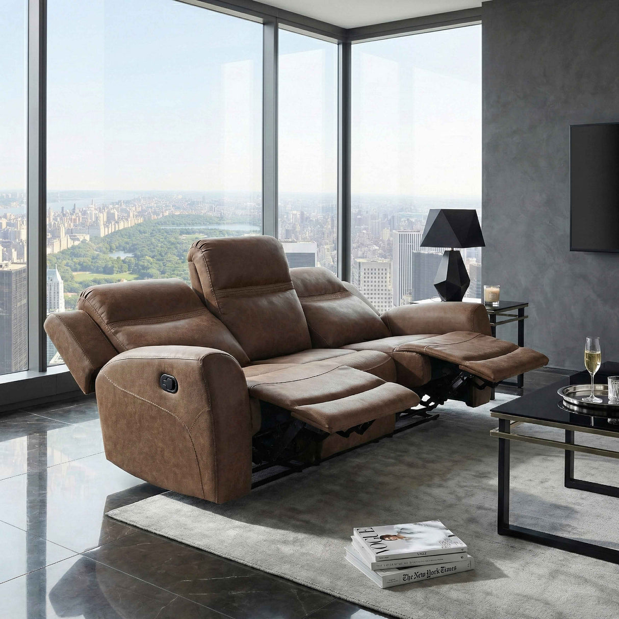 Hearth Brown Reclining Living Room Set by Homelegance at Eve Furniture