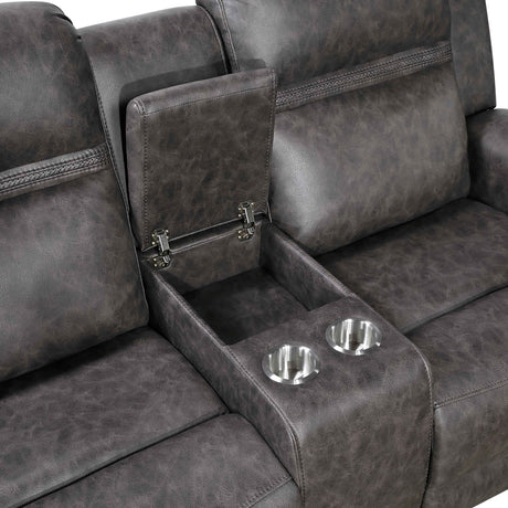 Hearth Charcoal 3-Piece Reclining Living Room Set by Homelegance at Eve Furniture