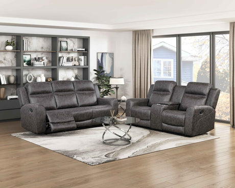 Hearth Charcoal 3-Piece Reclining Living Room Set by Homelegance at Eve Furniture