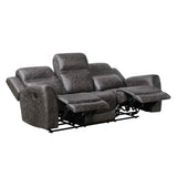 Hearth Charcoal 3-Piece Reclining Living Room Set by Homelegance at Eve Furniture