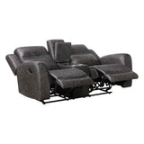 Hearth Charcoal 3-Piece Reclining Living Room Set by Homelegance at Eve Furniture