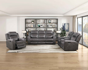 Hearth Charcoal 3-Piece Reclining Living Room Set by Homelegance at Eve Furniture