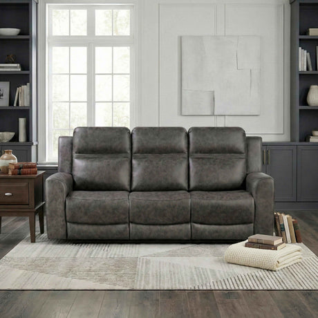 Hearth Charcoal Double Reclining Sofa by Homelegance at Eve Furniture