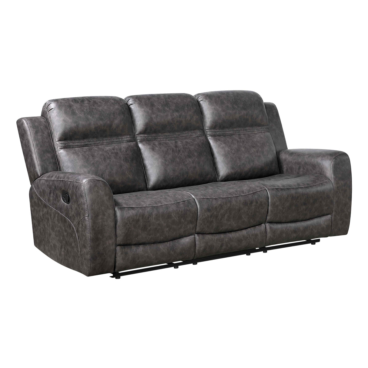 Hearth Charcoal Double Reclining Sofa by Homelegance at Eve Furniture