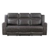 Hearth Charcoal Double Reclining Sofa by Homelegance at Eve Furniture
