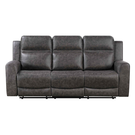 Hearth Charcoal Double Reclining Sofa by Homelegance at Eve Furniture
