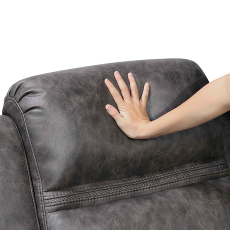 Hearth Charcoal Reclining Chair by Homelegance at Eve Furniture