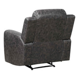 Hearth Charcoal Reclining Chair by Homelegance at Eve Furniture