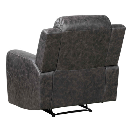 Hearth Charcoal Reclining Chair by Homelegance at Eve Furniture