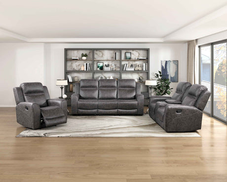 Hearth Charcoal Reclining Chair by Homelegance at Eve Furniture