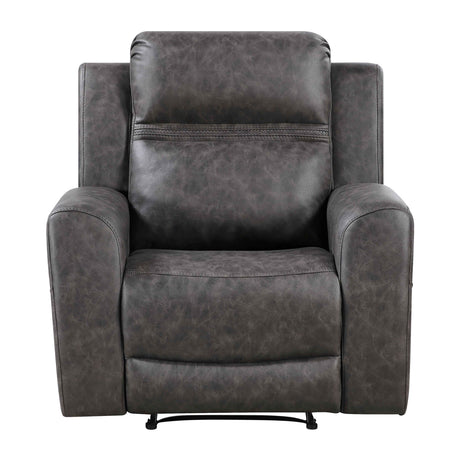 Hearth Charcoal Reclining Chair by Homelegance at Eve Furniture