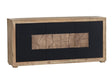 Heartwood Brown/Black Three-Door Console by Crestview at Eve Furniture